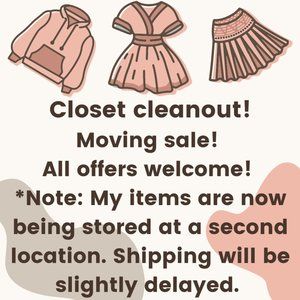 Closet cleanout-Moving sale!
